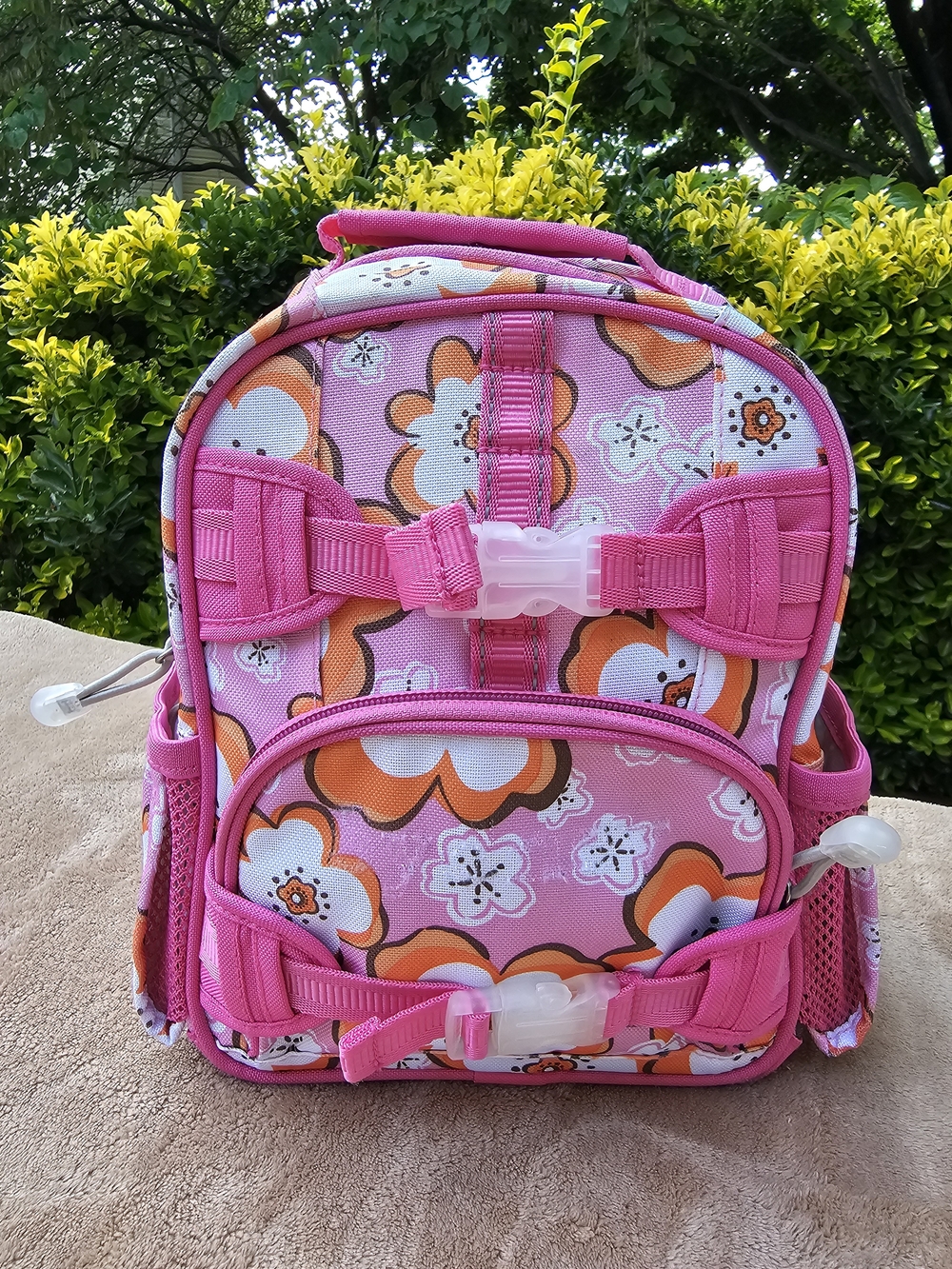 Pottery Barn Kids Pink Floral Mini Backpack - Cute Flower Print